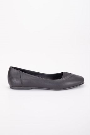 بابت مشکی زنانه چرم خالص VİNİCCİ AYAKKABI - کد 825256667