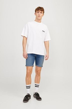 شلوارک و برمودا سرمه ای مردانه پنبه - پلی استر - الاستین Jack & Jones - کد 825256140