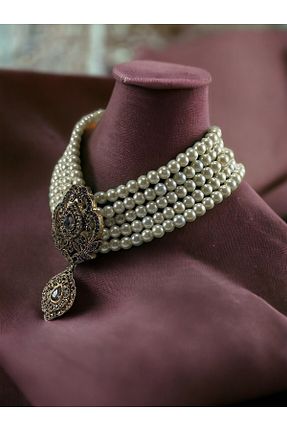 گردنبند مروارید طوسی FAYRA ACCESSORIES - کد 825319519