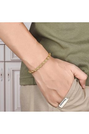دستبند استیل (فولاد) طلائی زنانه استیل (فولاد) Sjour - کد 825461031