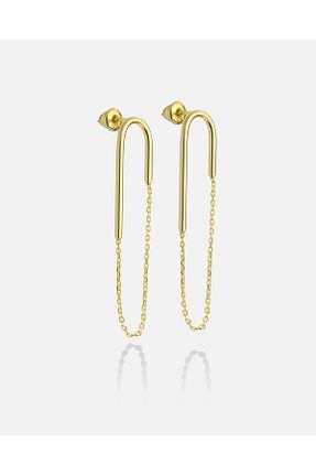 گوشواره نقره طلائی زنانه 925 عیار MEKS JEWELS - کد 825469917