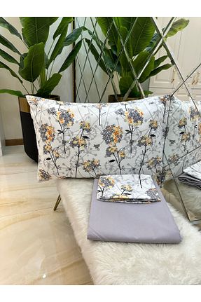 ست ملحفه تکنفره طوسی Lastiksiz micoton - کد 825590595