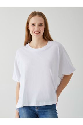 تی شرت سفید زنانه رگولار کد 825611875