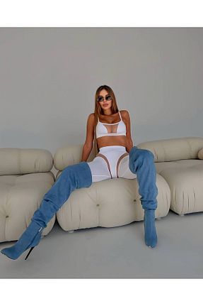 ست بالاتنه و پائین تنه سفید زنانه بافت Fashiontayt - کد 825670177