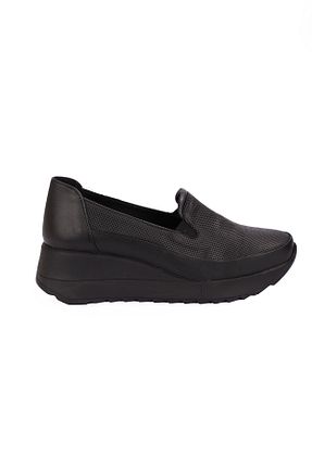 کفش کژوال مشکی زنانه چرم خالص Mammamia - کد 825684630