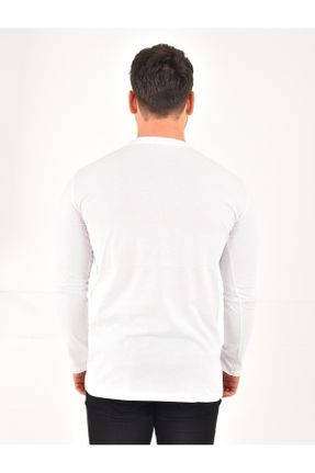 تی شرت سفید مردانه رگولار تکی بیسیک کد 825626515