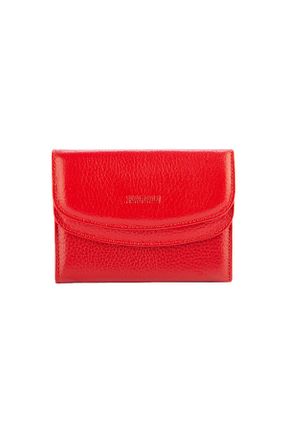 کیف پورتفوی و کلاچ قرمز زنانه چرم خالص Karalı Deri - کد 357881295