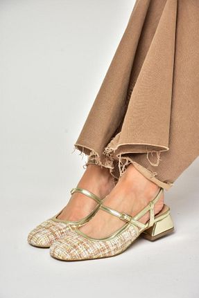 کفش پاشنه بلند کلاسیک بژ زنانه چرم لاکی Fox Shoes - کد 825548618