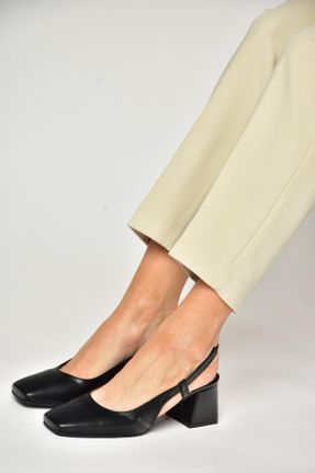 کفش پاشنه بلند کلاسیک مشکی زنانه چرم لاکی پاشنه ساده پاشنه کوتاه ( 4 - 1 cm ) کد 825548671
