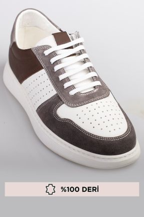 کفش کژوال سفید مردانه چرم طبیعی پاشنه کوتاه ( 4 - 1 cm ) پاشنه ساده کد 825550485