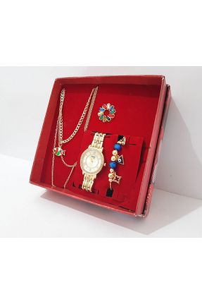 ساعت مچی طلائی زنانه 26-30 میلی متر renkli çiçekler - کد 825576691