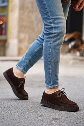 کفش کژوال قهوه ای مردانه جیر پاشنه کوتاه ( 4 - 1 cm ) پاشنه ساده کد 825585188