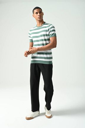 تیشرت سبز مردانه اسلیم فیت İLKCET MODA - کد 825585447