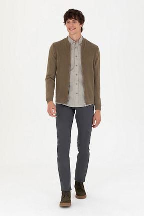 شلوار طوسی مردانه پنبه - الاستین U.S. Polo Assn. - کد 825684938
