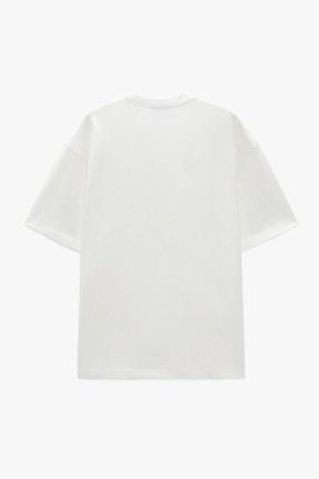 تی شرت سفید زنانه یقه گرد پنبه (نخی) اورسایز 1 - 5 بیسیک کد 291098858
