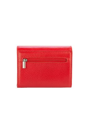 کیف پورتفوی و کلاچ قرمز زنانه چرم خالص Karalı Deri - کد 357881295