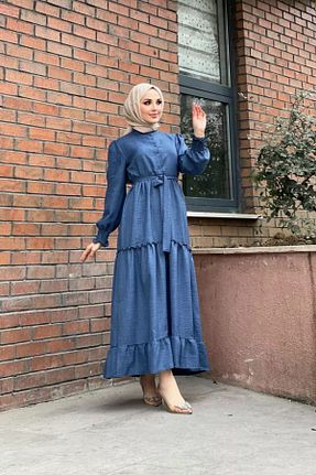 لباس حجاب سرمه ای زنانه کلوش Tesettür Diyarı - کد 825519277