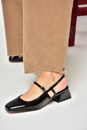 کفش پاشنه بلند کلاسیک مشکی زنانه چرم لاکی Fox Shoes - کد 825548606