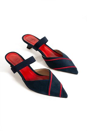 کفش پاشنه بلند کلاسیک سرمه ای زنانه چرم مصنوعی DUXAL SHOES - کد 825595775
