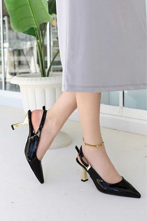 کفش پاشنه بلند کلاسیک مشکی زنانه چرم لاکی werfen - کد 825596741