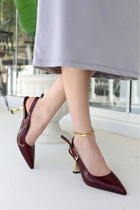 کفش پاشنه بلند کلاسیک زرشکی زنانه چرم لاکی werfen - کد 825596725