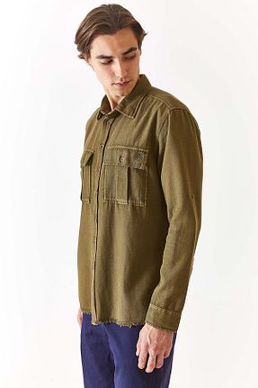 پیراهن خاکی مردانه Boyfriend U.S. Polo Assn. - کد 825663583