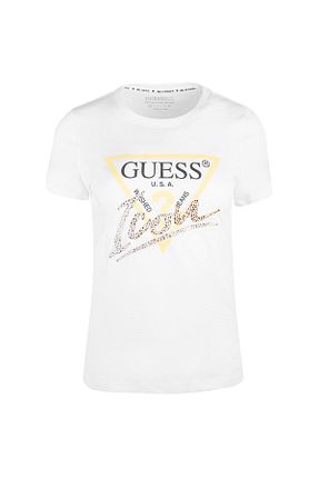 تیشرت سفید زنانه رگولار Guess - کد 825705576