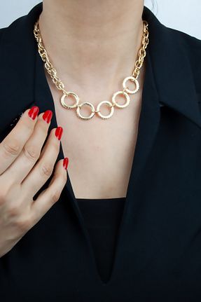 گردنبند جواهر طلائی زنانه روکش طلا Pridza - کد 825777528
