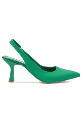 کفش پاشنه بلند کلاسیک سبز زنانه چرم مصنوعی پاشنه نازک پاشنه متوسط ( 5 - 9 cm ) کد 825889305