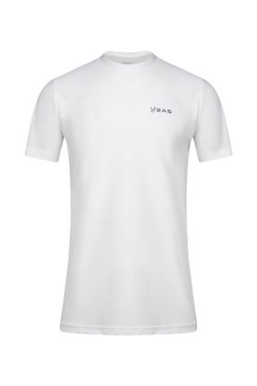 تی شرت سفید مردانه اسلیم فیت یقه خدمه کد 825938728