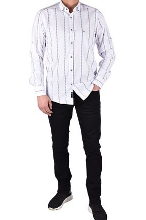 پیراهن زرشکی مردانه اسلیم فیت Twin - کد 825984039