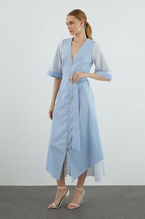 لباس آبی زنانه بافتنی 4G GIZIA - کد 825996792