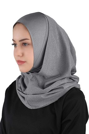 روسری طوسی ساده Ecardin - کد 826002624