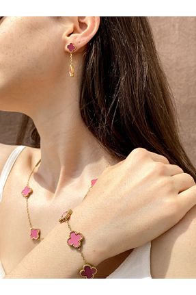 ست استیل صورتی زنانه 3 تایی Inure Jewelry - کد 815041100
