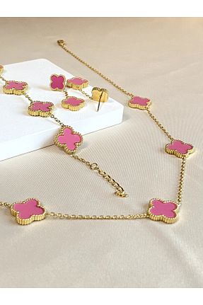 ست استیل صورتی زنانه 3 تایی Inure Jewelry - کد 815041100