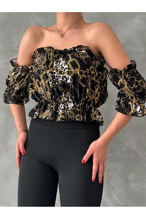 بلوز مشکی زنانه ساده oshebu - کد 825830868