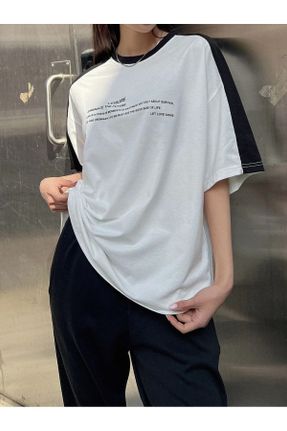 تی شرت مشکی زنانه اورسایز یقه گرد پنبه (نخی) تکی کد 825927183