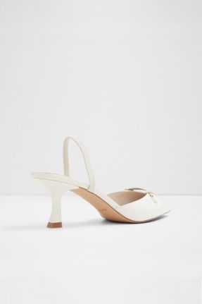 کفش پاشنه بلند کلاسیک سفید زنانه چرم مصنوعی پاشنه نازک پاشنه متوسط ( 5 - 9 cm ) کد 825971145