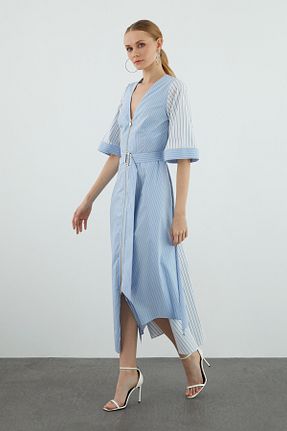 لباس آبی زنانه بافتنی 4G GIZIA - کد 825996792