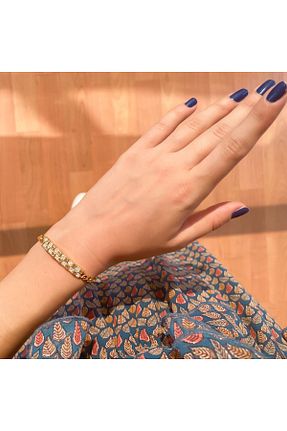 دستبند جواهر زرد زنانه زیرکن FerizZ - کد 336338421