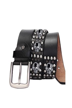 کمربند مشکی زنانه چرم خالص targay - کد 825780174