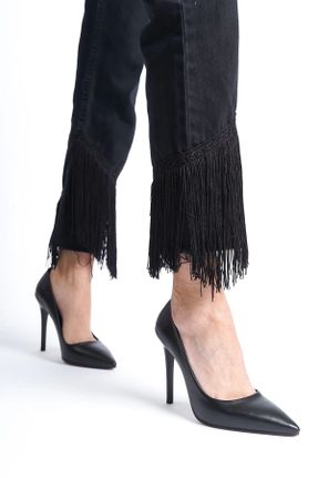 کفش پاشنه بلند کلاسیک مشکی زنانه پاشنه کوتاه ( 4 - 1 cm ) پاشنه ضخیم کد 825830446