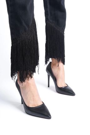 کفش پاشنه بلند کلاسیک مشکی زنانه پاشنه کوتاه ( 4 - 1 cm ) پاشنه ضخیم کد 825830446