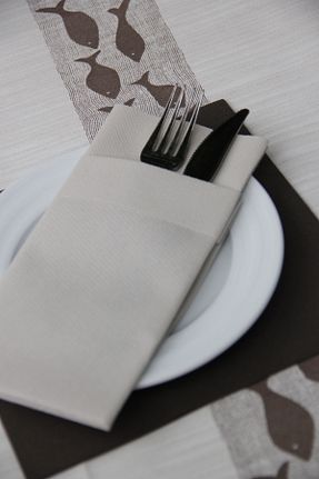 رومیزی بژ بامبو NcK - کد 740515801
