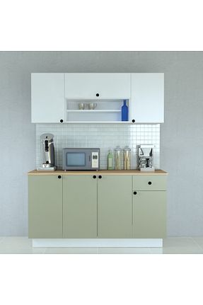 کابینت های آماده آشپزخانه سبز Suntalam MOBİLİQUE - کد 825914117