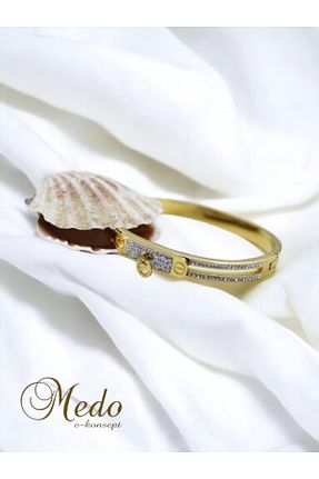 دستبند استیل (فولاد) زرد زنانه استیل (فولاد) medoekonsept - کد 232868067