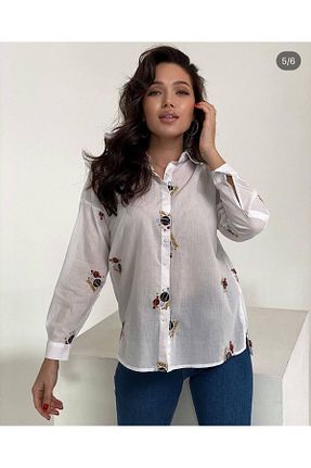 پیراهن سفید زنانه رگولار Sobce - کد 825989997