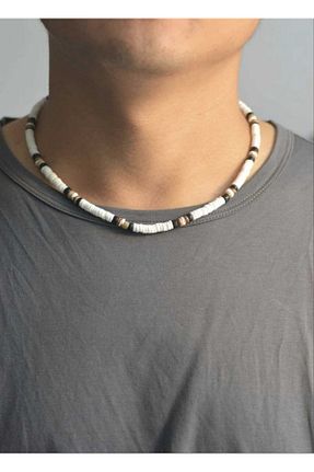 گردنبند جواهر سفید زنانه منجق TİAMOND ACCESSORY - کد 826025099