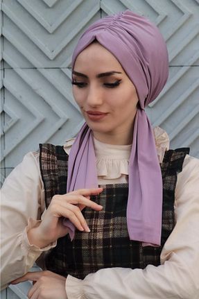 کلاه شنای حجاب بنفش زنانه Amisos Bone Şal Hazır Tesettür Giyim - کد 116720057