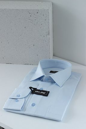 پیراهن آبی مردانه رگولار ALTINÇİZGİ - کد 117396682